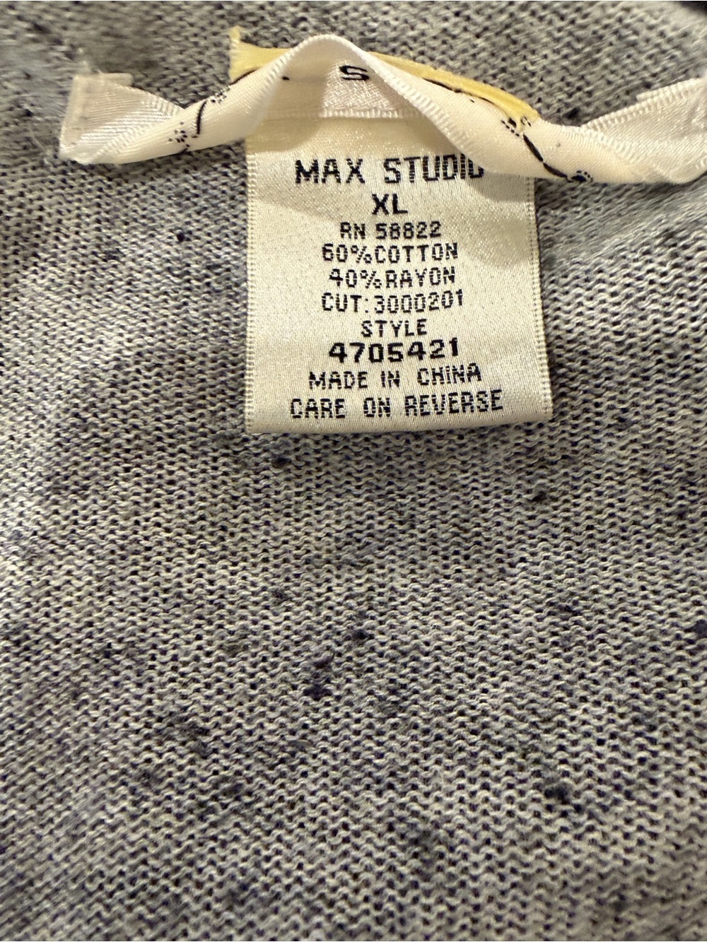 Max Studio Heather Gray Knit Top - Picture 2 of 2